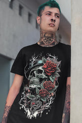 camiseta de calaveras tattoo isnpired